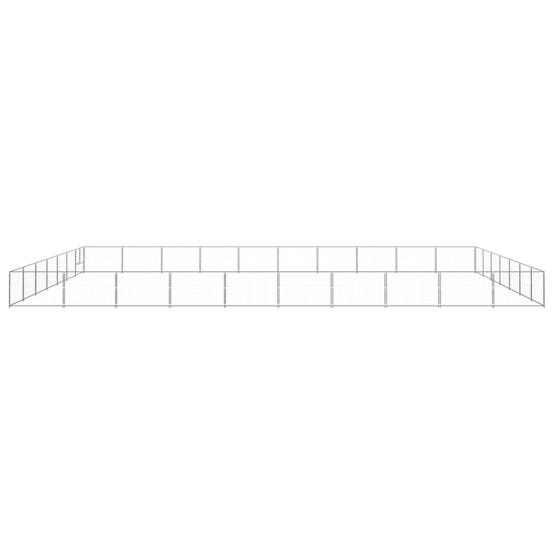 Load image into Gallery viewer, VidaXL Hondenkennel 70 m² staal zilverkleurig
