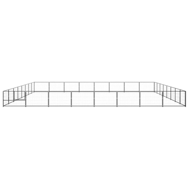 Load image into Gallery viewer, VidaXL Hondenkennel 64 m² staal zwart

