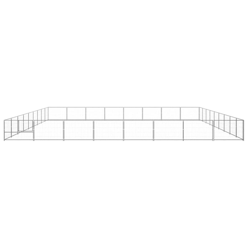 Load image into Gallery viewer, VidaXL Hondenkennel 72 m² staal zilverkleurig
