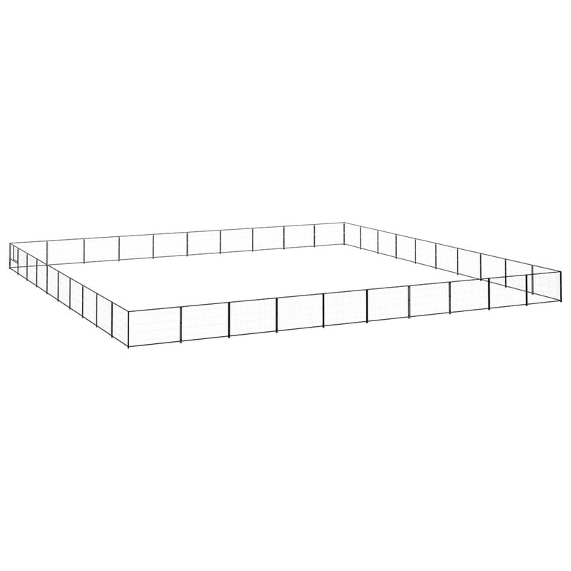 Load image into Gallery viewer, VidaXL Hondenkennel 100 m² staal zwart
