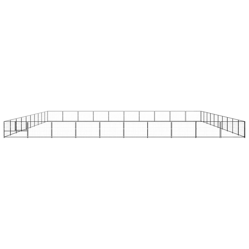 Load image into Gallery viewer, VidaXL Hondenkennel 100 m² staal zwart
