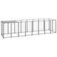 VidaXL Hondenkennel 4,84 m² staal zwart