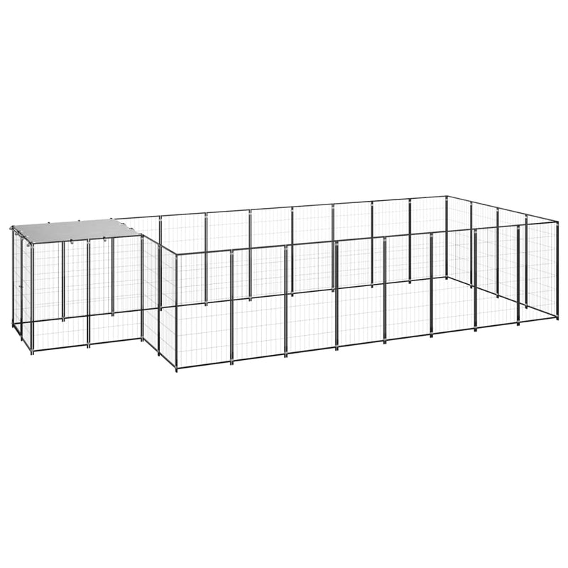 Load image into Gallery viewer, VidaXL Hondenkennel 10,89 m² staal zwart
