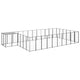 VidaXL Hondenkennel 19,36 m² staal zwart