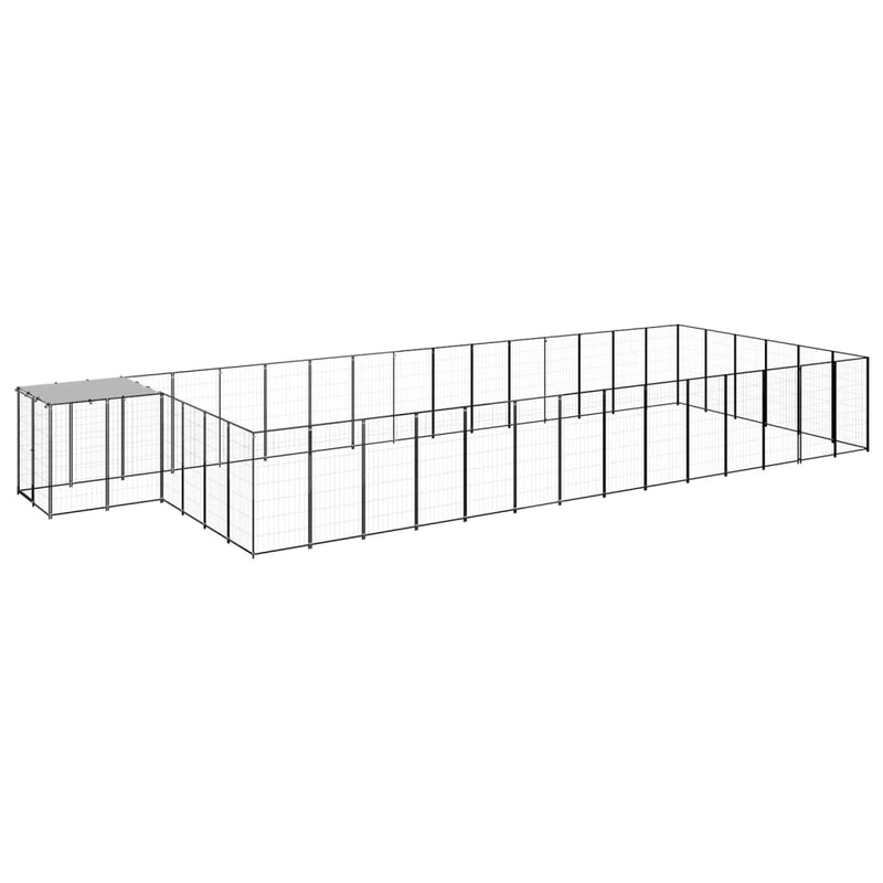Load image into Gallery viewer, VidaXL Hondenkennel 26,62 m² staal zwart
