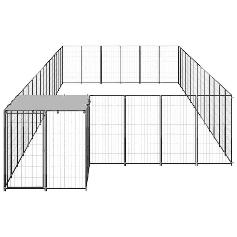 Load image into Gallery viewer, VidaXL Hondenkennel 26,62 m² staal zwart
