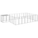 VidaXL Hondenkennel 15,73 m² staal zilverkleurig
