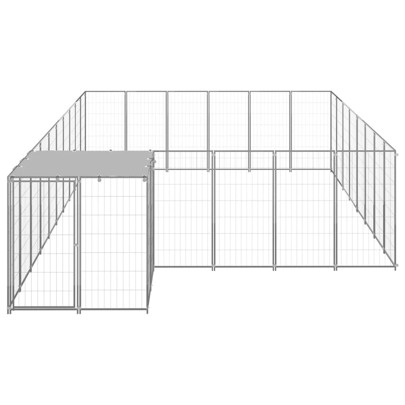 Load image into Gallery viewer, VidaXL Hondenkennel 15,73 m² staal zilverkleurig
