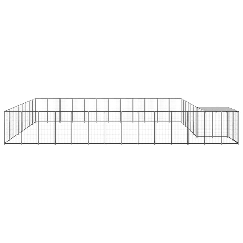 Load image into Gallery viewer, VidaXL Hondenkennel 30,25 m² staal zwart
