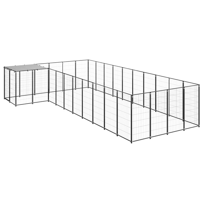 Load image into Gallery viewer, VidaXL Hondenkennel 13,31 m² staal zwart
