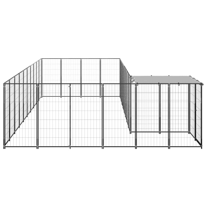Load image into Gallery viewer, VidaXL Hondenkennel 13,31 m² staal zwart
