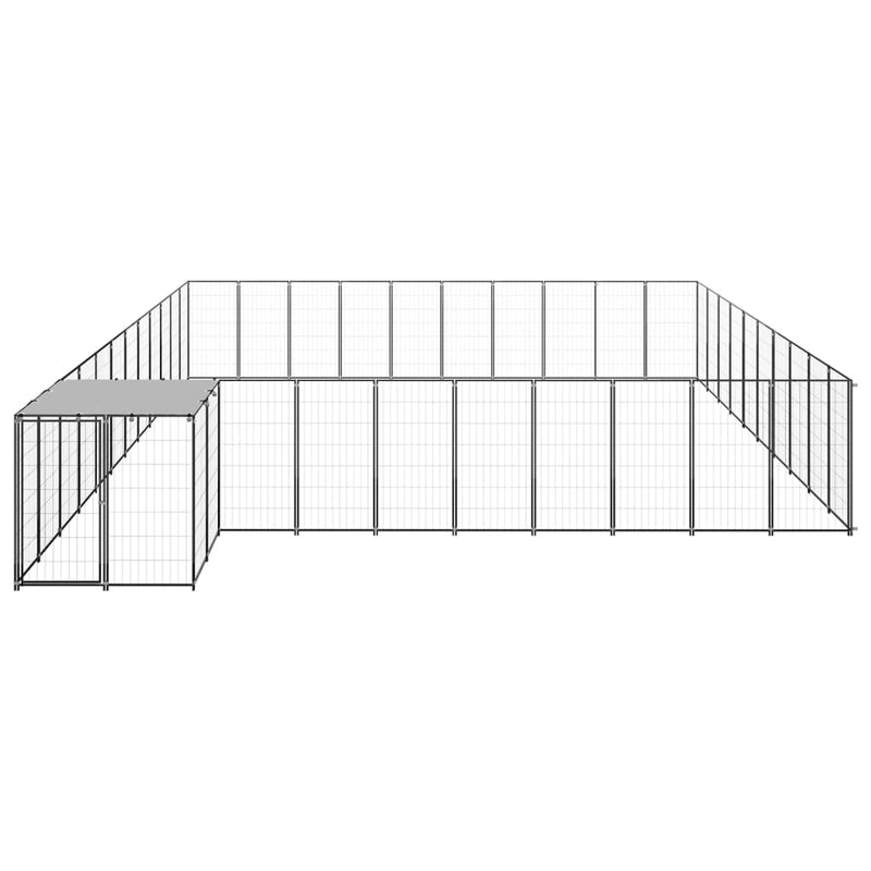 Load image into Gallery viewer, VidaXL Hondenkennel 31,46 m² staal zwart

