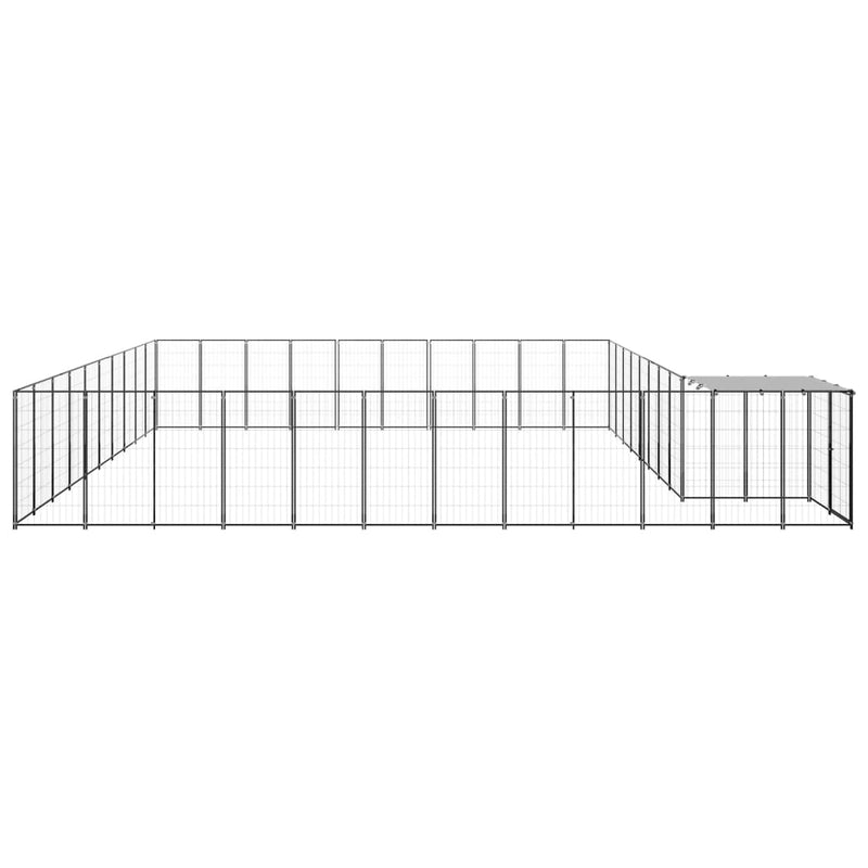 Load image into Gallery viewer, VidaXL Hondenkennel 31,46 m² staal zwart
