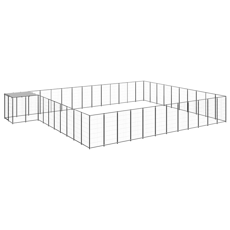 Load image into Gallery viewer, VidaXL Hondenkennel 37,51 m² staal zwart
