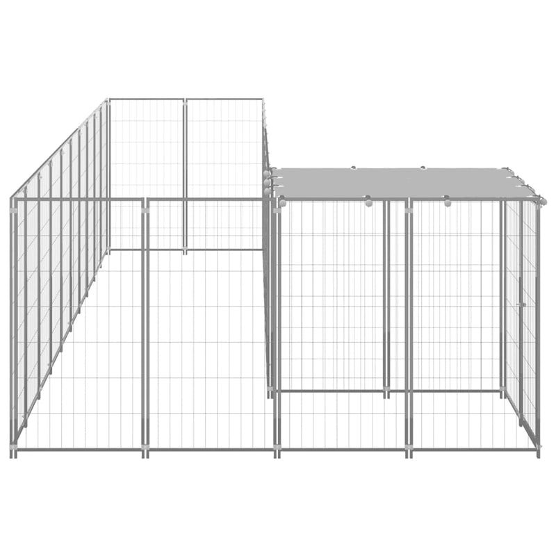 Load image into Gallery viewer, VidaXL Hondenkennel 7,26 m² staal zilverkleurig
