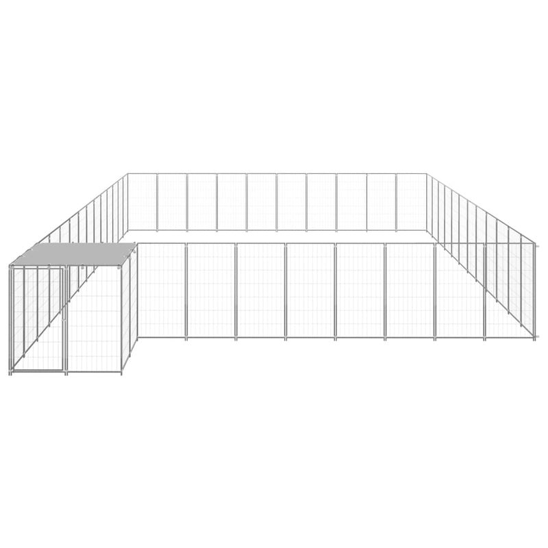 Load image into Gallery viewer, VidaXL Hondenkennel 37,51 m² staal zilverkleurig
