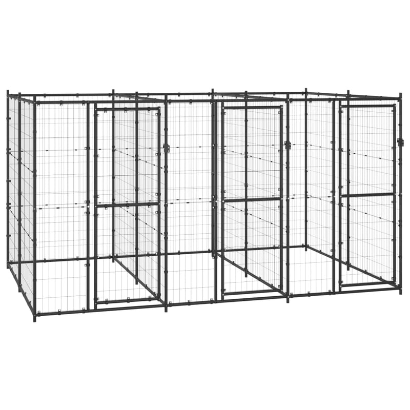 Load image into Gallery viewer, VidaXL Hondenkennel 7,26 m² staal
