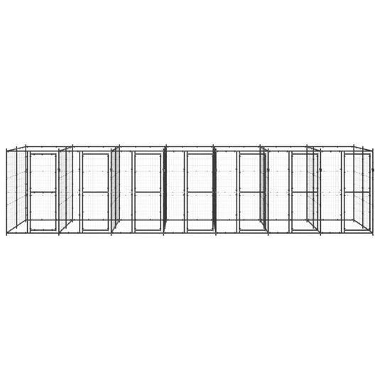VidaXL Hondenkennel 16,94 m² staal