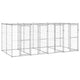 VidaXL Hondenkennel met dak 9,68 m² gegalvaniseerd staal