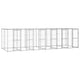 VidaXL Hondenkennel met dak 14,52 m² gegalvaniseerd staal
