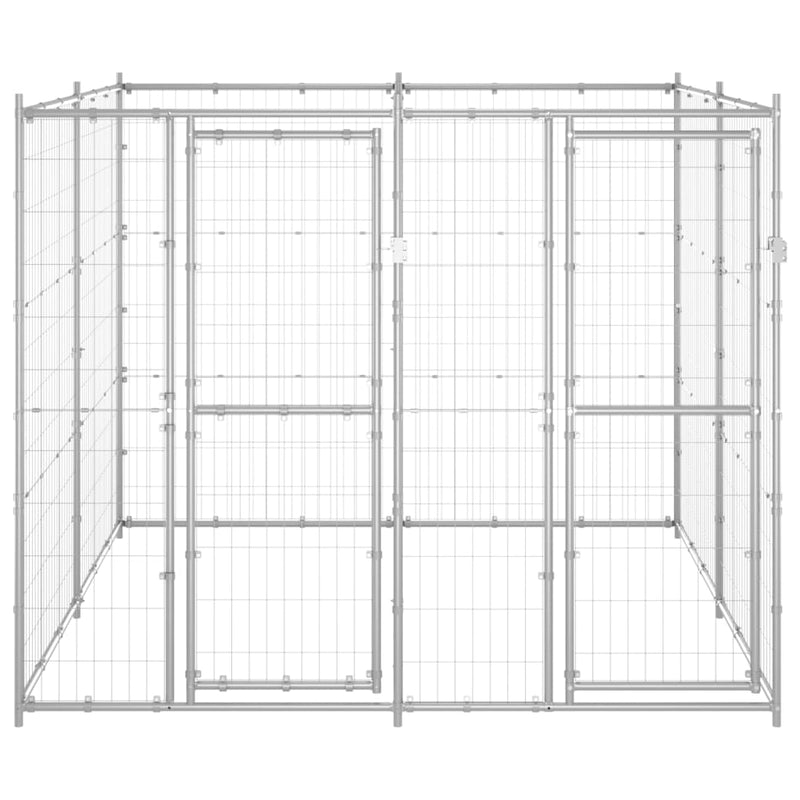 Load image into Gallery viewer, VidaXL Hondenkennel 4,84 m² gegalvaniseerd staal
