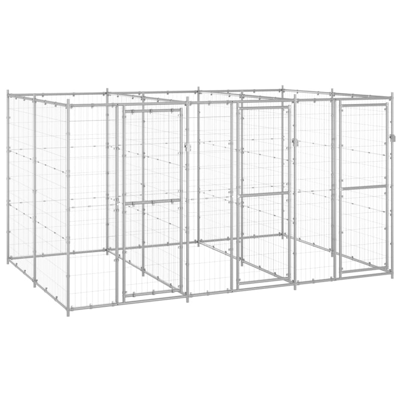 Load image into Gallery viewer, VidaXL Hondenkennel 7,26 m² gegalvaniseerd staal
