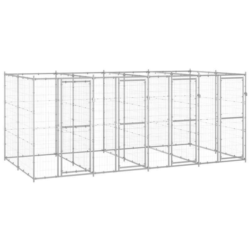 Load image into Gallery viewer, VidaXL Hondenkennel 9,68 m² gegalvaniseerd staal
