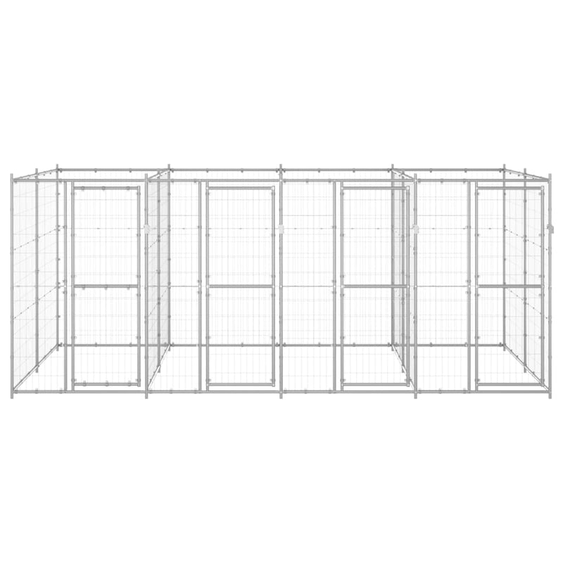 Load image into Gallery viewer, VidaXL Hondenkennel 9,68 m² gegalvaniseerd staal
