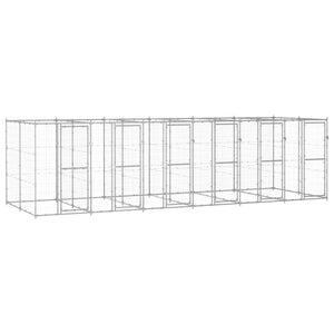 VidaXL Hondenkennel 14,52 m² gegalvaniseerd staal