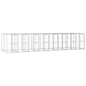 VidaXL Hondenkennel 19,36 m² gegalvaniseerd staal