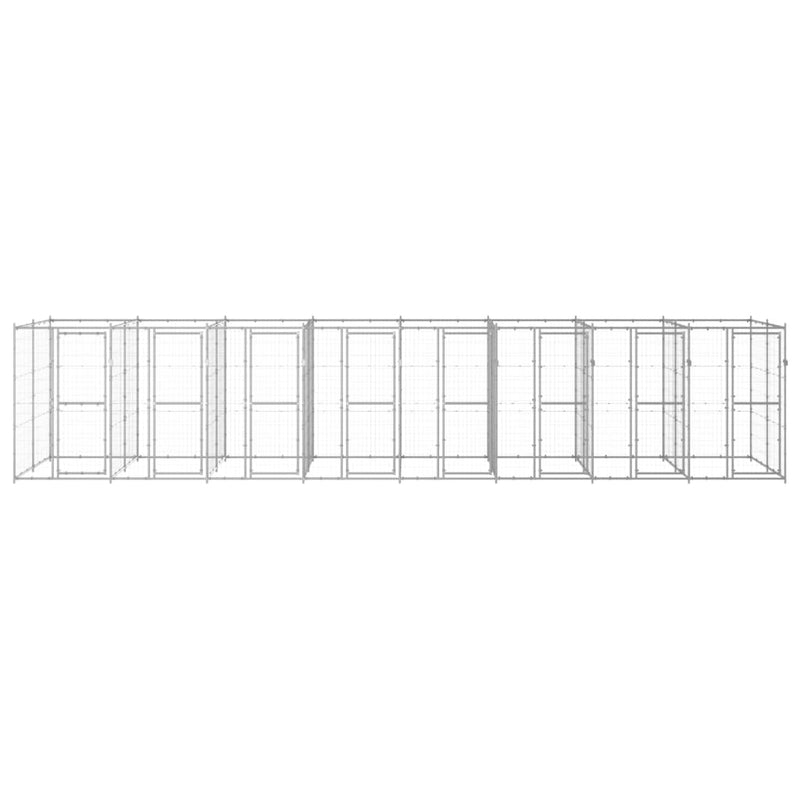 Load image into Gallery viewer, VidaXL Hondenkennel 19,36 m² gegalvaniseerd staal
