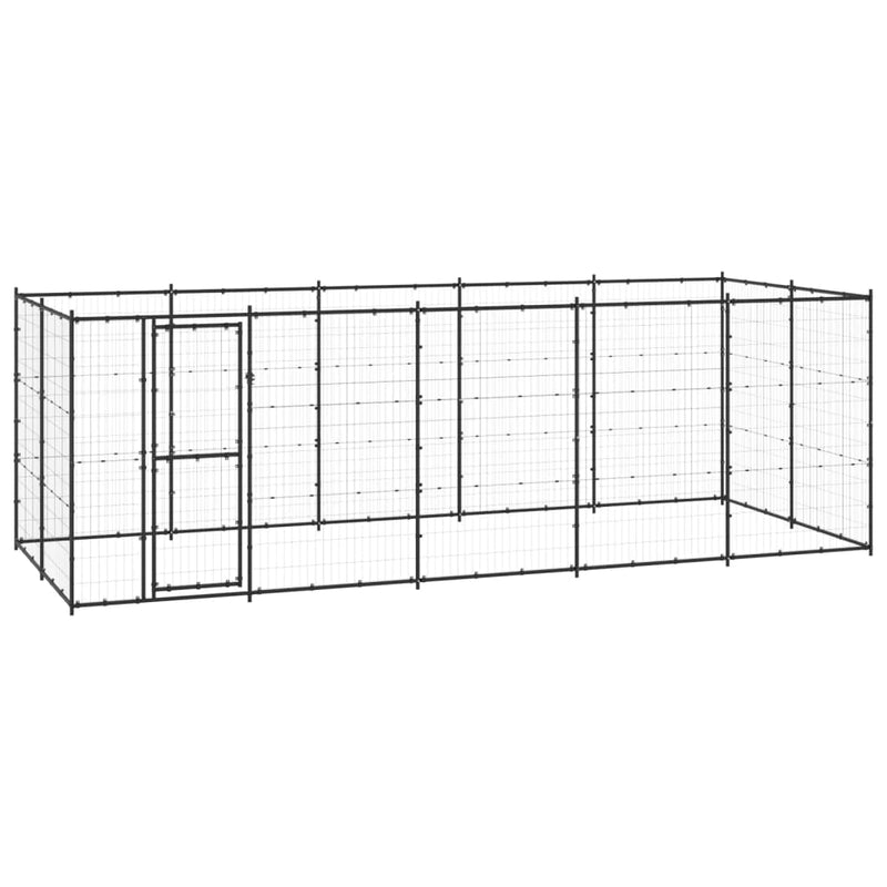 ギャラリービューアに画像をロードする, VidaXL Hondenkennel 12,1 m² staal
