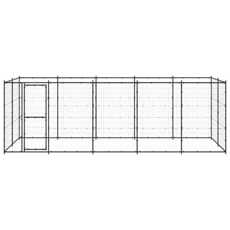 ギャラリービューアに画像をロードする, VidaXL Hondenkennel 12,1 m² staal
