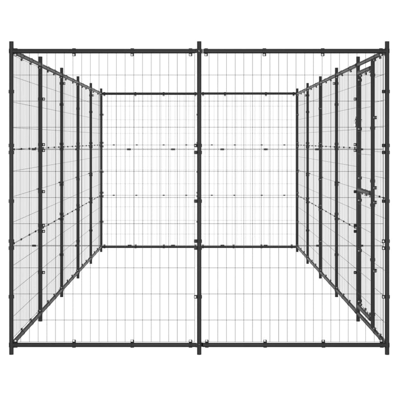 ギャラリービューアに画像をロードする, VidaXL Hondenkennel 12,1 m² staal
