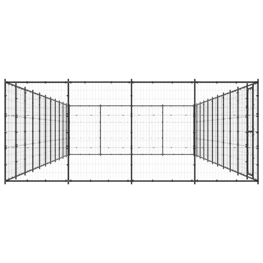 VidaXL Hondenkennel 53,24 m² staal
