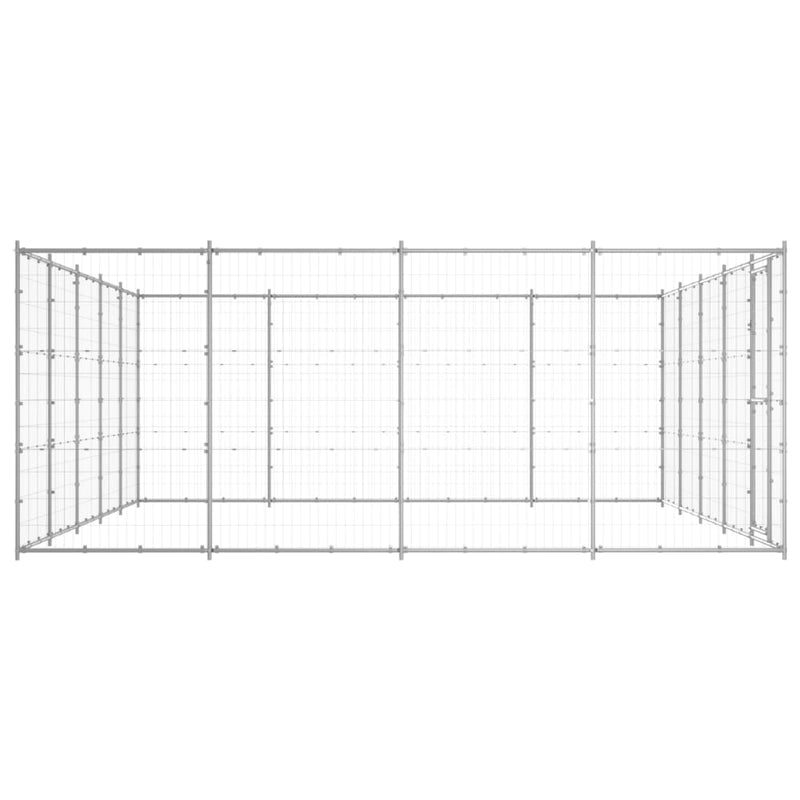Load image into Gallery viewer, VidaXL Hondenkennel 24,2 m² gegalvaniseerd staal

