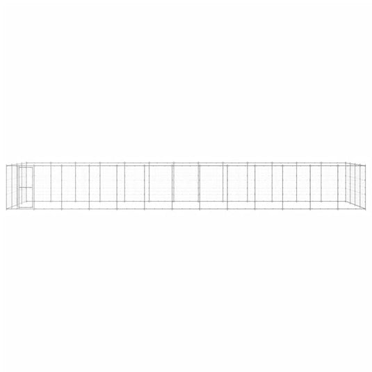 VidaXL Hondenkennel 53,24 m² gegalvaniseerd staal