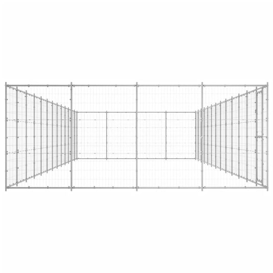 VidaXL Hondenkennel 53,24 m² gegalvaniseerd staal