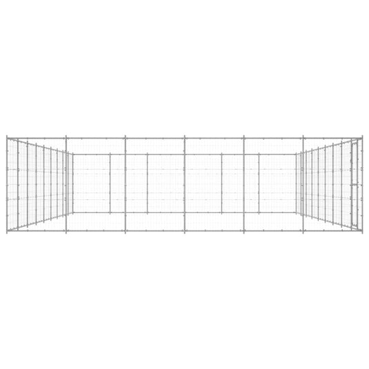 VidaXL Hondenkennel 65,34 m² gegalvaniseerd staal