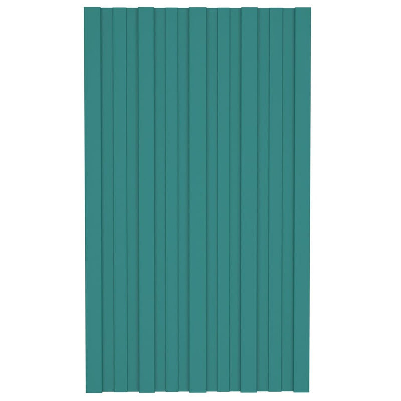 Load image into Gallery viewer, VidaXL Dakpanelen 36 st 80x45 cm gegalvaniseerd staal groen
