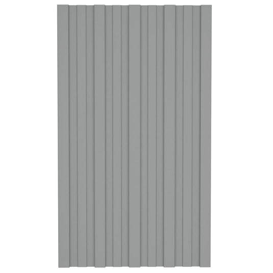 VidaXL Dakpanelen 36 st 80x45 cm gegalvaniseerd staal grijs