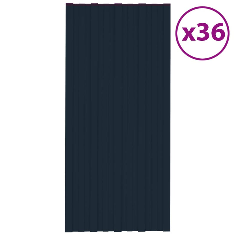 Load image into Gallery viewer, VidaXL Dakpanelen 36 st 100x45 cm gegalvaniseerd staal antraciet
