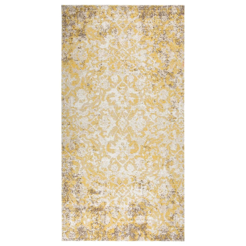 Load image into Gallery viewer, Vidaxl buitenkleed platgeweven 80x150 cm geel
