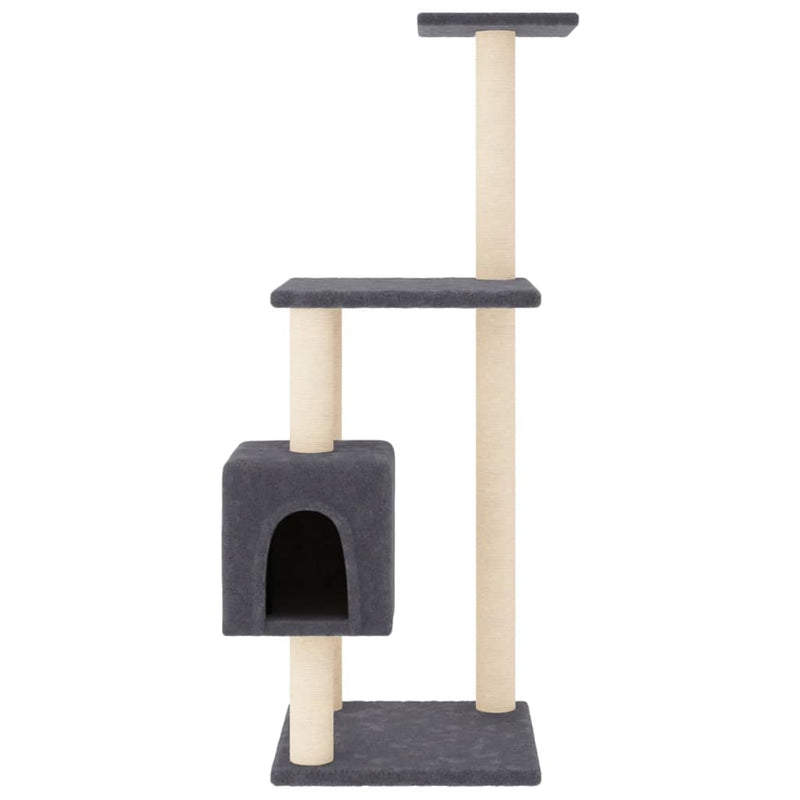 Load image into Gallery viewer, Vidaxl kattenkrabpaal met sisal krabpalen 104 cm donkergrijs
