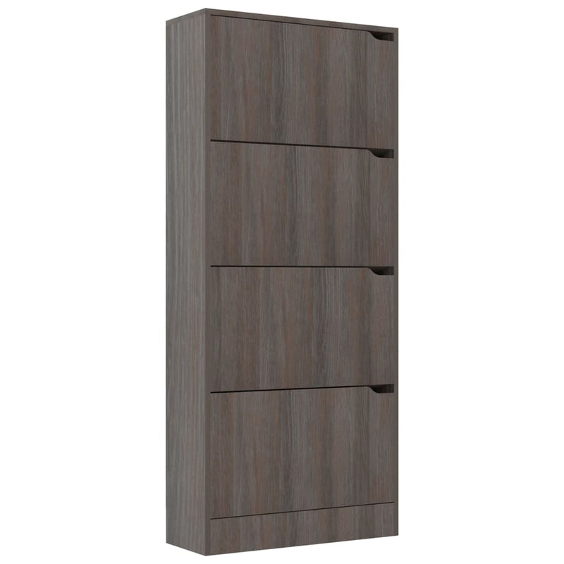 Load image into Gallery viewer, VidaXL Schoenenkast met 4 deuren 59x24x136 cm bewerkt hout grijs eiken
