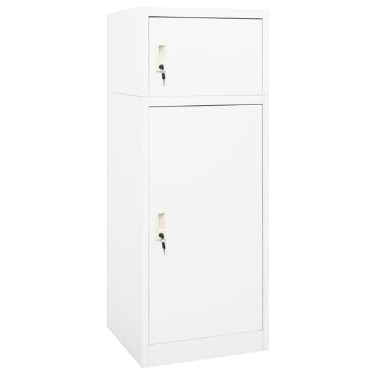 Vidaxl zadelkast 53x53x140 cm staal wit
