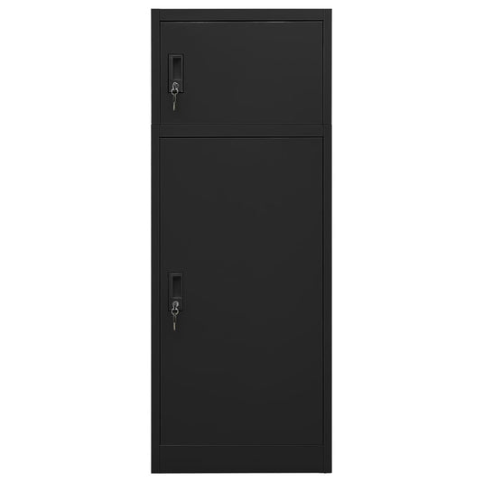 Vidaxl zadelkast 53x53x140 cm staal zwart