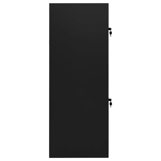 Vidaxl zadelkast 53x53x140 cm staal zwart
