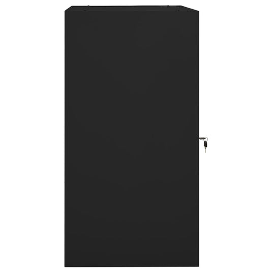 Vidaxl zadelkast 53x53x105 cm staal zwart
