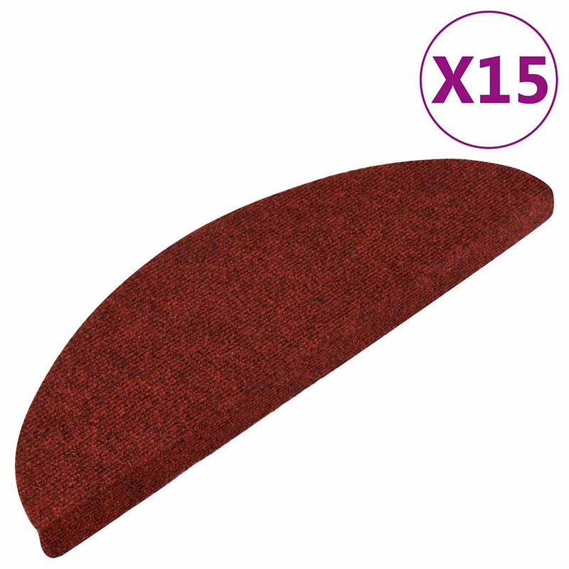 Load image into Gallery viewer, Vidaxl trapmatten zelfklevend 15 st 56x17x3 cm rood
